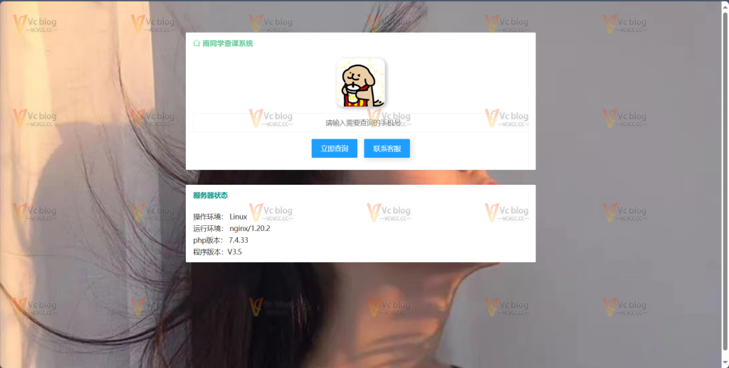 29网课查询系统源码layui-3.5-Vc博客