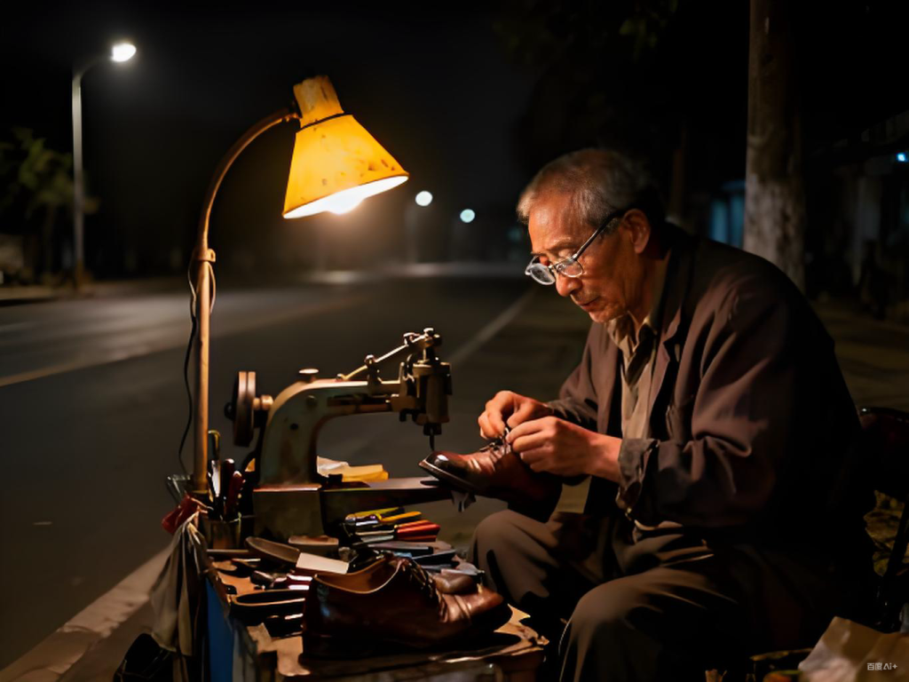午夜修鞋摊:最后一盏不肯熄灭的灯