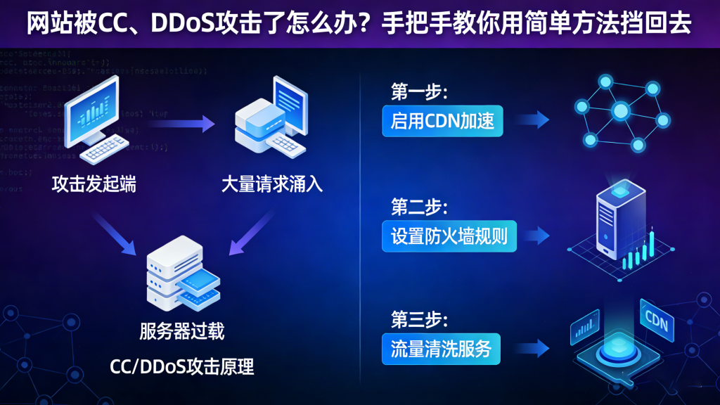 网站被CC、DDoS攻击了怎么办？手把手教你用简单方法挡回去-Vc博客